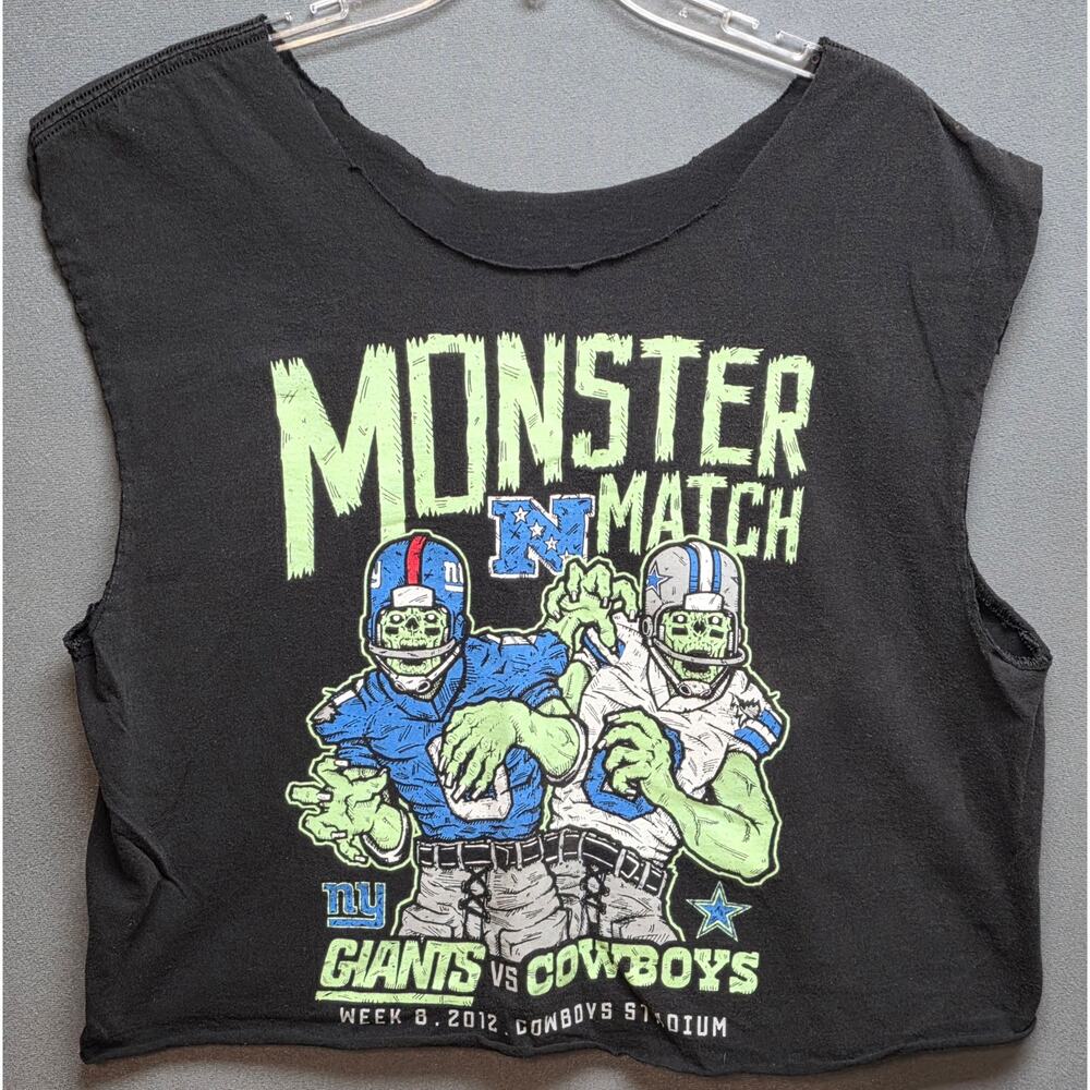 2012 Dallas Cowboys New York Mets Gameday Shirt Large/XL Cut Thrashed‎ Monsters